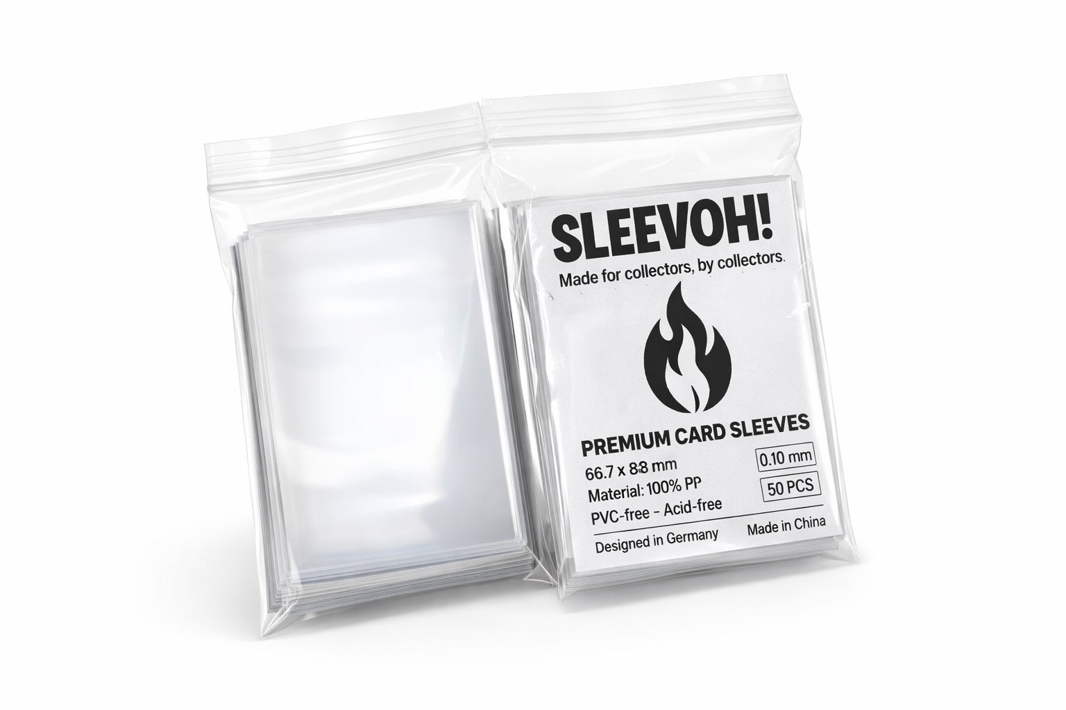 Sleevoh™ – Extra dicke Premium-Kartenhüllen aus Kunststoff